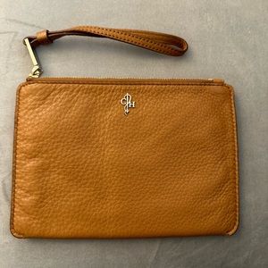 Cole Haan Brown/Orange Leather Purse Wristlet